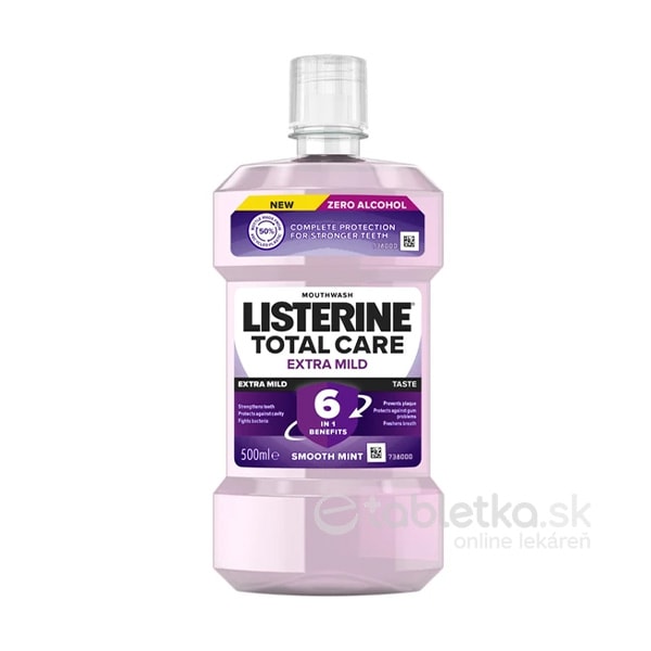 E-shop Listerine Total Care Extra Mild ústna voda bez alkoholu 500ml