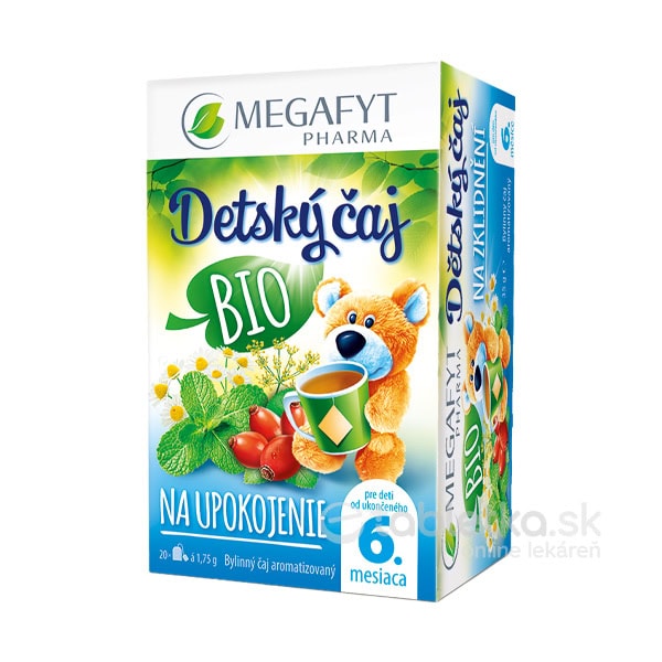 E-shop MEGAFYT Detský čaj BIO NA UPOKOJENIE bylinný čaj 6m+, 20x1,75g