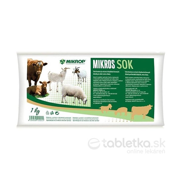 E-shop MIKROP MIKROS SOK pre hovädzí dobytok, ovce, kozy 1kg
