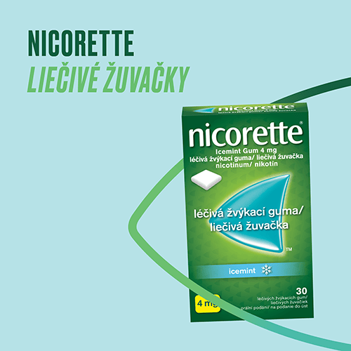 Liečivé Nicorette žuvačky Icemint