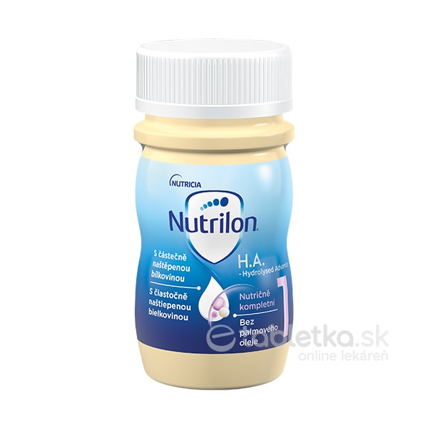 E-shop Nutrilon 1 H.A. RTF počiatočná mliečna dojčenská výživa 24x90ml