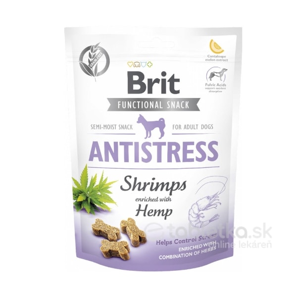 Pamlsok Brit Care Dog Functional Snack Antistress Shrimps 150g