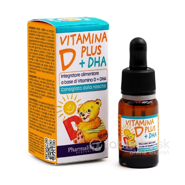 Pharmalife Vitamín D+DHA kvapky pre deti 10ml