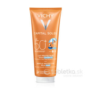 VICHY Capital Soleil hydratačné mlieko pre deti na tvár a telo SPF50+, 300 ml, na ochranu veľmi citlivej detskej pokožky.