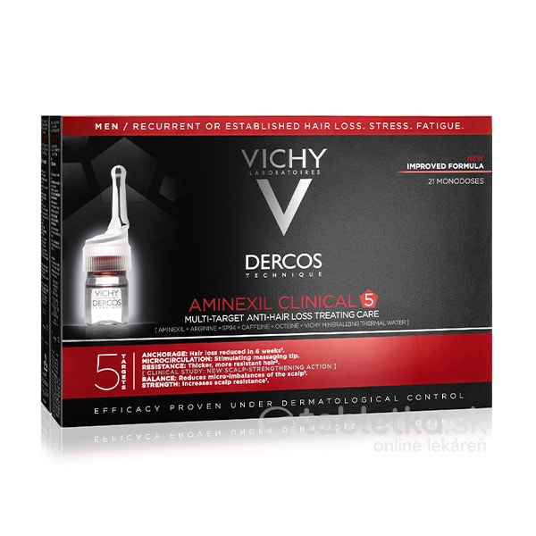 E-shop VICHY Dercos Aminexil Clinical 5 kúra proti vypadávaniu vlasov pre mužov 21x6ml