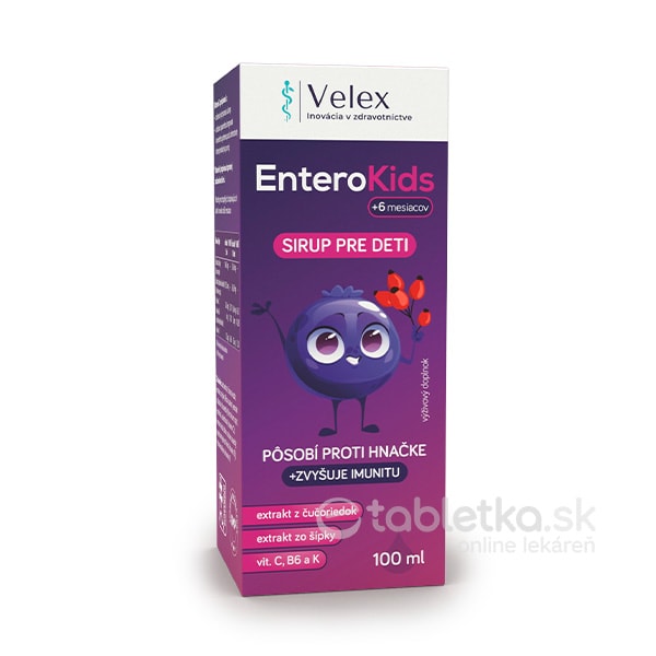 Velex EnteroKids sirup pre deti od 6 mesiacov 100ml