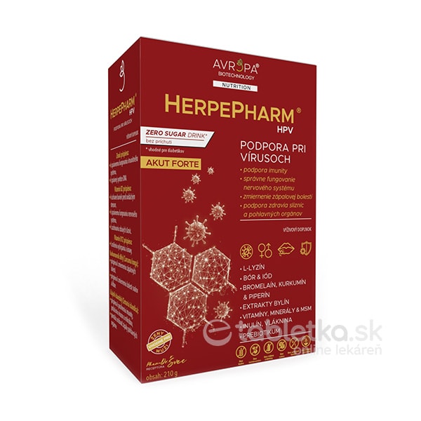E-shop AVROPA HerpePharm HPV prášok, bez príchute 210g