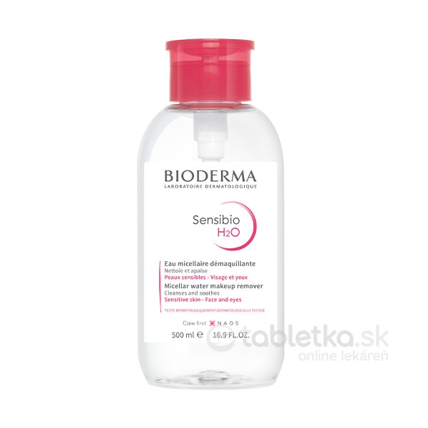 E-shop BIODERMA Sensibio H2O micelárna voda pre citlivú pleť s pumpou 500ml