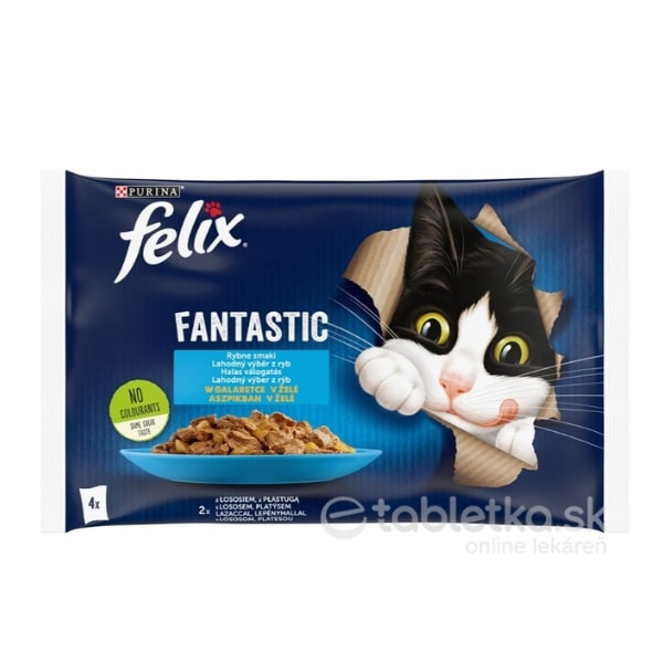 E-shop Felix Fantastic Multipack kapsičky losos a platesa v želé 4x85g