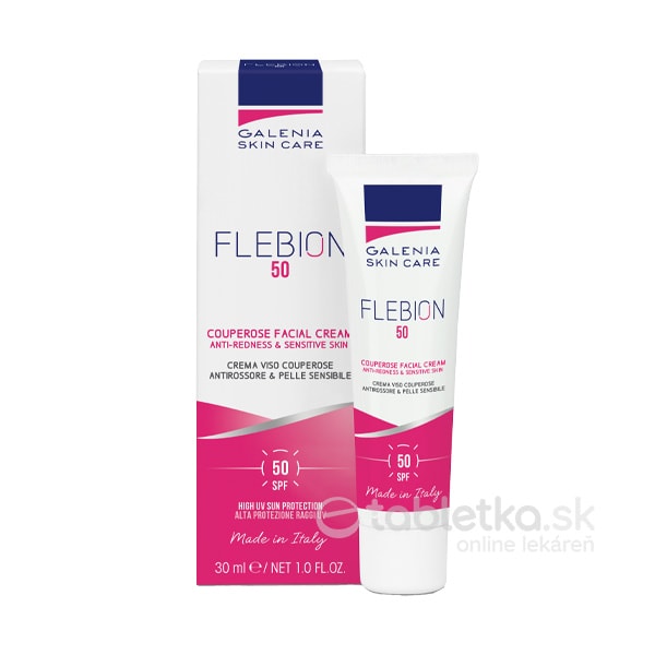E-shop GALENIA FLEBION 50 krém na tvár proti začervenaniu a kuperóze SPF50 30ml