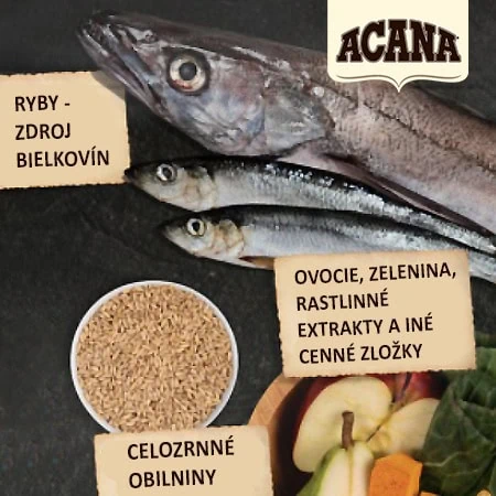 Krmivo ACANA Classics Recipe Wild Coast tvorí prevažne mäso z rýb