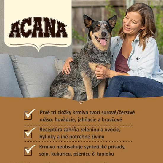 Granule pre psy ACANA Regionals Recipe Ranchlands a ich výhody