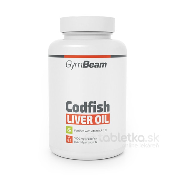 E-shop GymBeam Codfish liver oil olej z treščej pečene 90cps