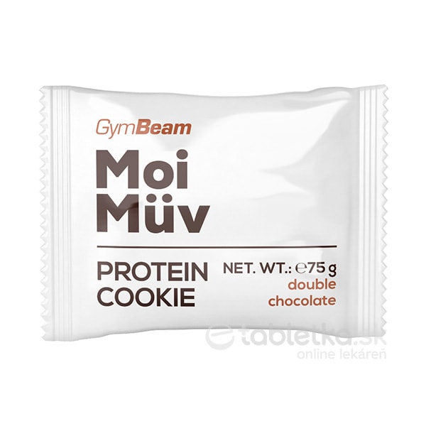 GymBeam MoiMüv proteínová sušienka dvojitá čokoláda 75g