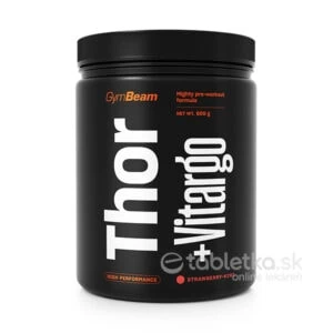 GymBeam Thor + Vitargo prášok príchuť jahoda-kiwi 600g