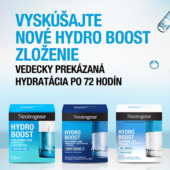 Hydratujte svoju pleť s produktmi z línie NEUTROGENA Hydro Boost