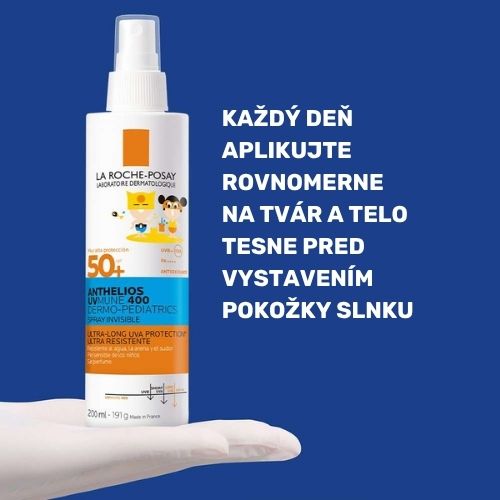 Používajte ultraľahký sprej ANTHELIOS UVMUNE 400 Dermo-Pediatrics správne