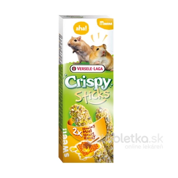 Versele Laga Pamlsky Crispy Sticks Hamsters and Gerbils Honey 2x110g