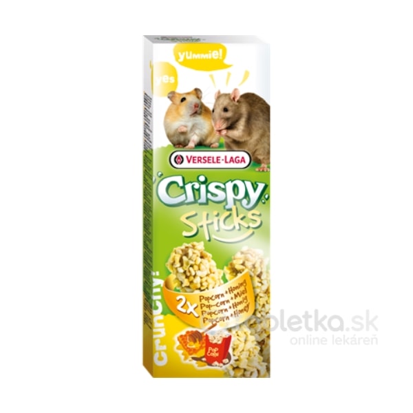 Versele Laga Pamlsky Crispy Sticks Hamsters and Rats Popcorn and Honey 2x110g