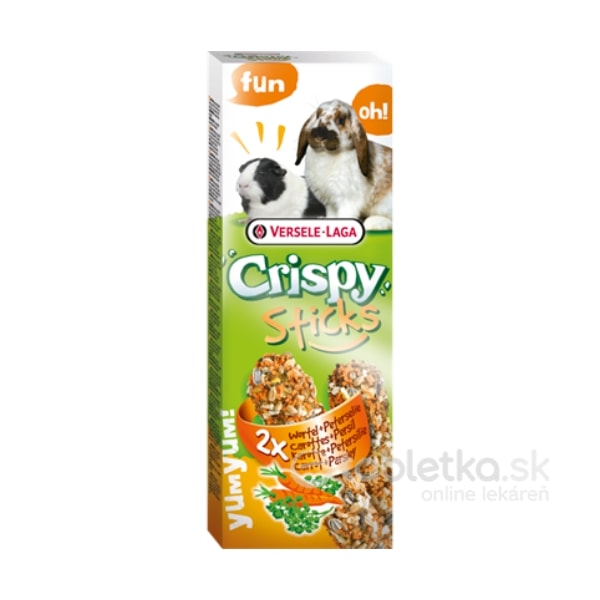 E-shop Versele Laga Pamlsky Crispy Sticks Rabbits and Guinea Pigs Carrot and Parsley 2x110g