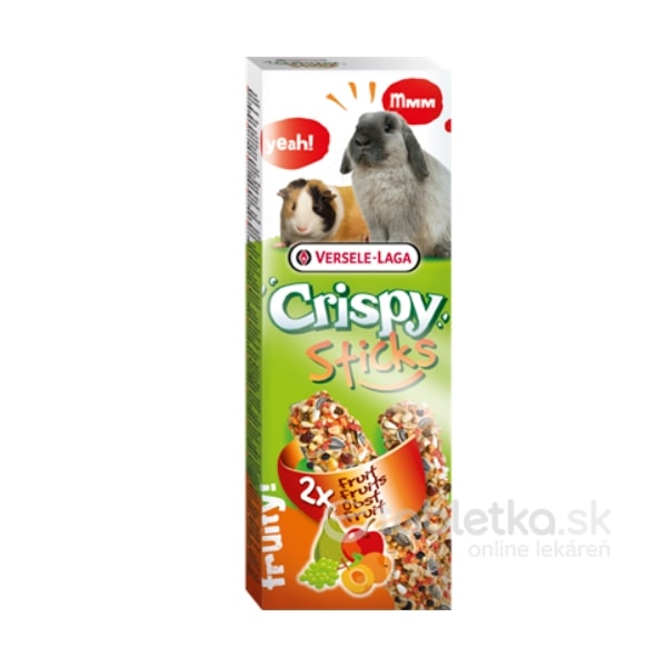 Versele Laga Pamlsky Crispy Sticks Rabbits and Guinea Pigs Fruit 2x110g