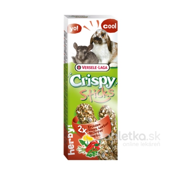 Versele Laga Pamlsky Crispy Sticks Rabbits and Guinea Pigs Herbs 2x110g