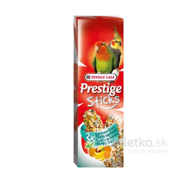 E-shop Versele Laga Pamlsky Prestige Sticks Big Parakeets Exotic Fruit 2x140g