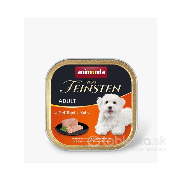 Animonda Vom Feinsten Dog Adult with Poultry+Veal 11x150g