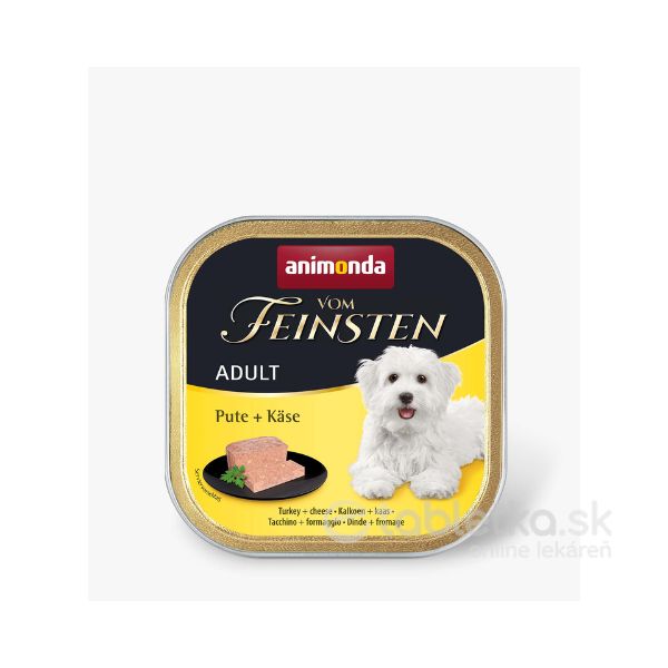 Animonda Vom Feinsten Dog Adult Turkey+Cheese 11x150g