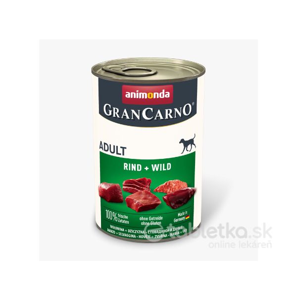 Animonda Grancarno Dog Adult Beef+Wild 6x400g