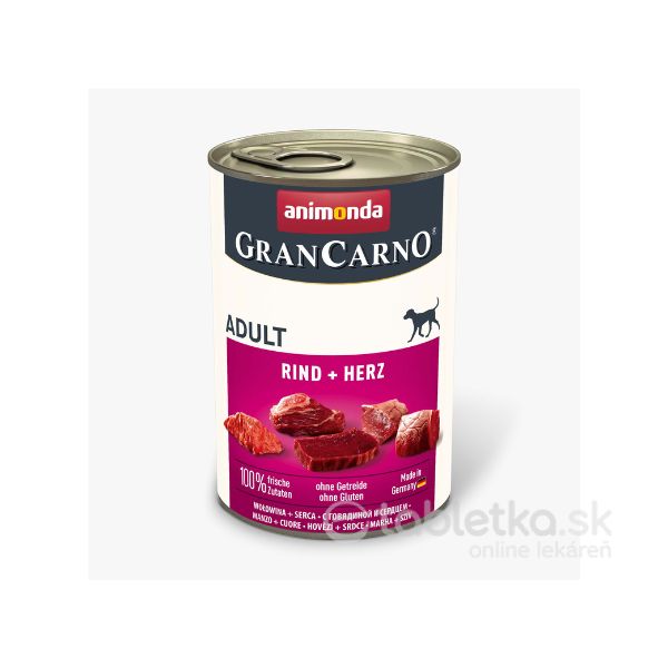 Animonda Grancarno Dog Adult Beef+Heart 6x400g