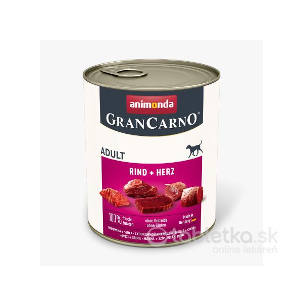 E-shop Animonda Grancarno Dog Adult Beef+Heart 6x800g