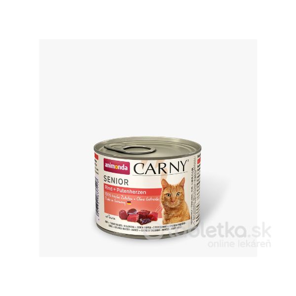 Animonda Carny Cat Senior Beef+Turkey Hearts 6x200g