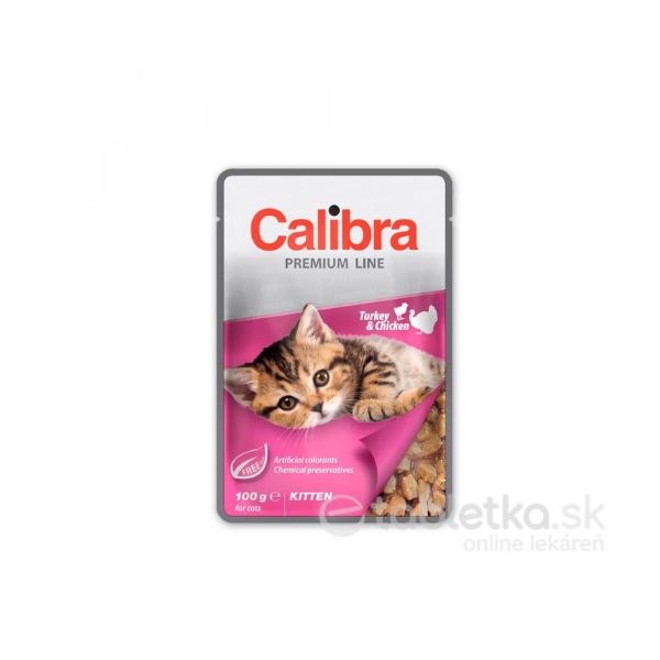 E-shop Calibra Cat Kapsička Premium Kitten Turkey&Chicken 24x100g