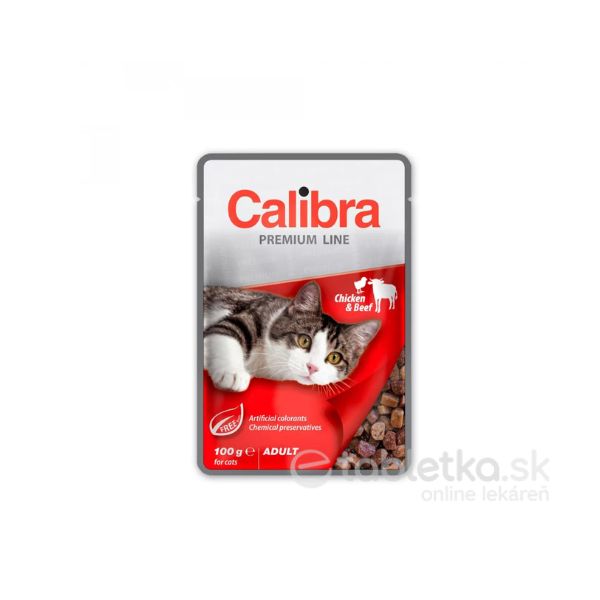 E-shop Calibra Cat kapsička Premium Adult Chicken&Beef 24x100g