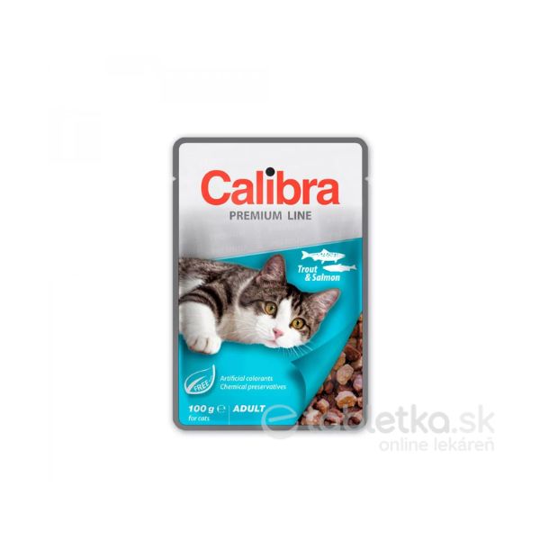 Calibra Cat Kapsička Premium Adult Trout&Salmon 24x100g