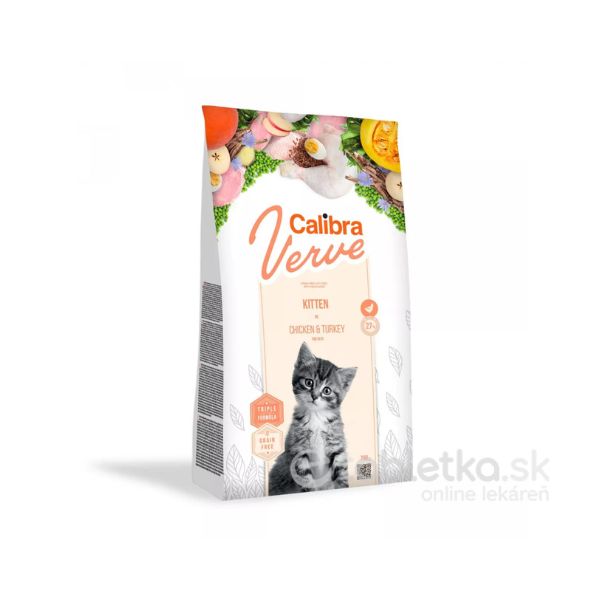 E-shop Calibra Cat Verve GF Kitten Chicken&Turkey 750g