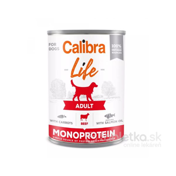 E-shop Calibra Dog Life Adult Beef with Carrots konzerva 6x400g