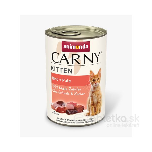 Animonda Carny Cat Kitten Beef+Turkey 12x400g