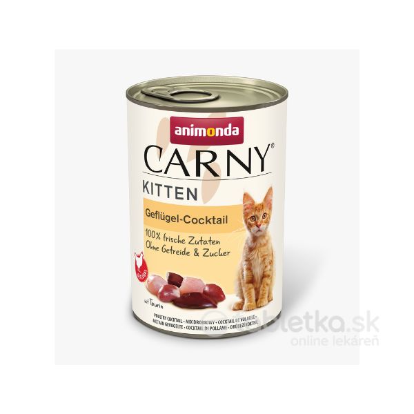 E-shop Animonda Carny Cat Kitten hydinový koktail 12x400g