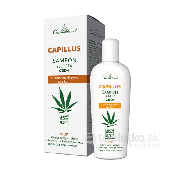 E-shop Cannaderm CAPILLUS šampón seborea CBD+, 150ml