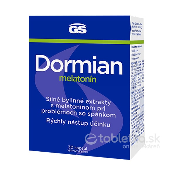 E-shop GS Dormian melatonín 30 kapsúl
