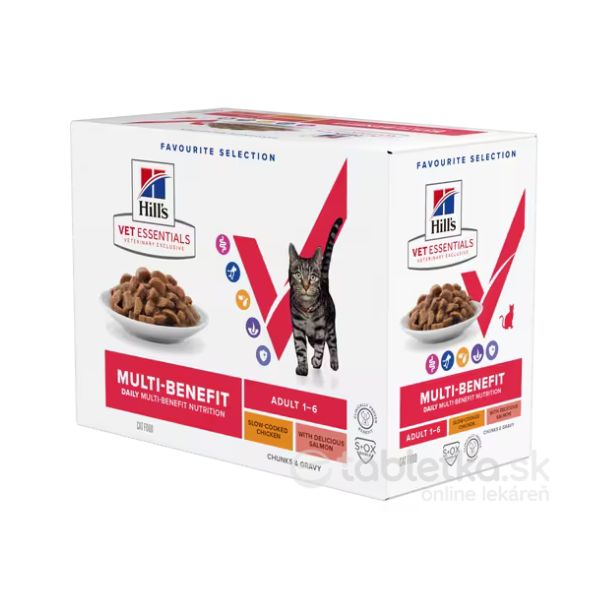 Hills VE Feline Multi benefit Adult Chicken&Salmon Multipack 12x85g
