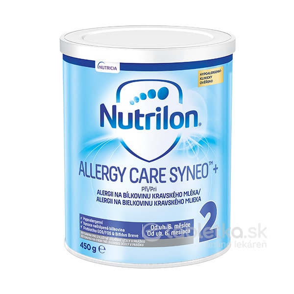 E-shop Nutrilon 2 ALLERGY CARE SYNEO+, mliečna výživa v prášku 6m+, 450g