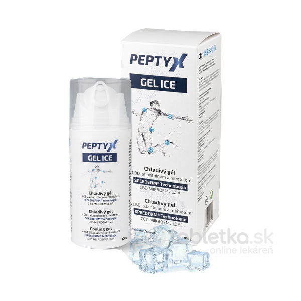 PEPTYX GEL ICE chladivý gél s CBD, allantoínom a mentolom 100g