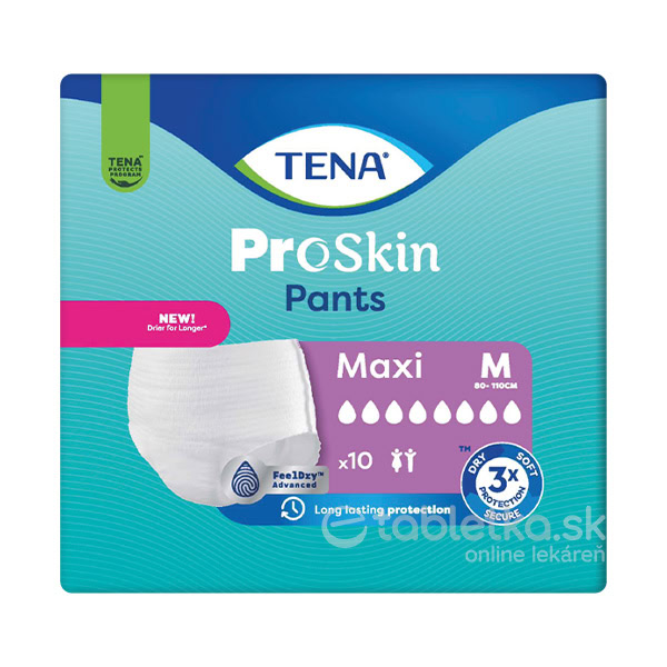 TENA PANTS MAXI MEDIUM naťahovacie absorpčné nohavičky (inov.2020) - 10 ks