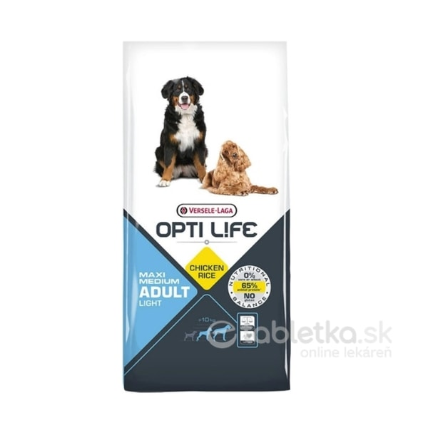 Versele Laga Opti Life Dog Adult Light Medium and Maxi 12,5kg