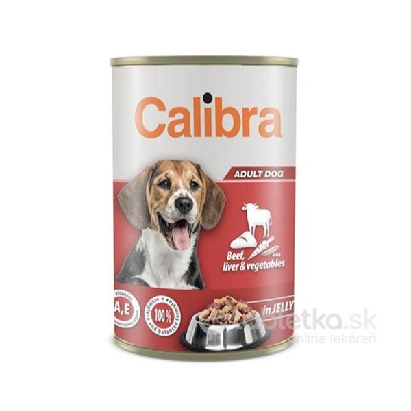 E-shop Calibra Dog Adult Beef&Liver&Vegetables in jelly konzerva 1240g