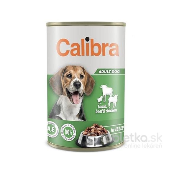 Calibra Dog Adult Lamb&Beef&Chicken in jelly konzerva 1240g