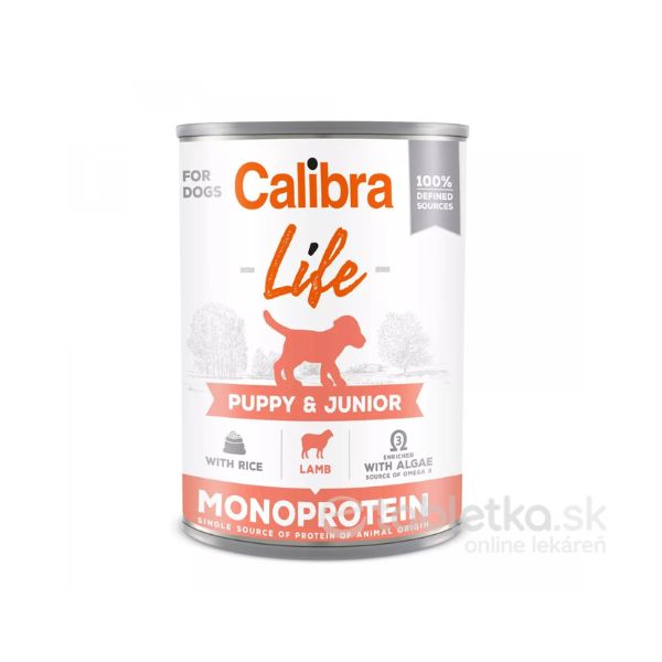E-shop Calibra Dog Life Puppy&Junior Lamb&Rice konzerva 6x400g